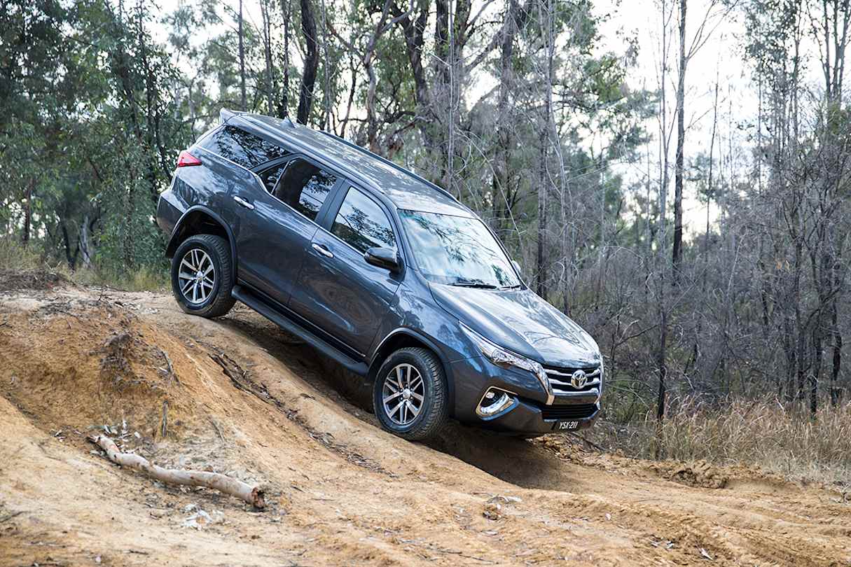 Departure angle comes into play as you drive off an obstacle.